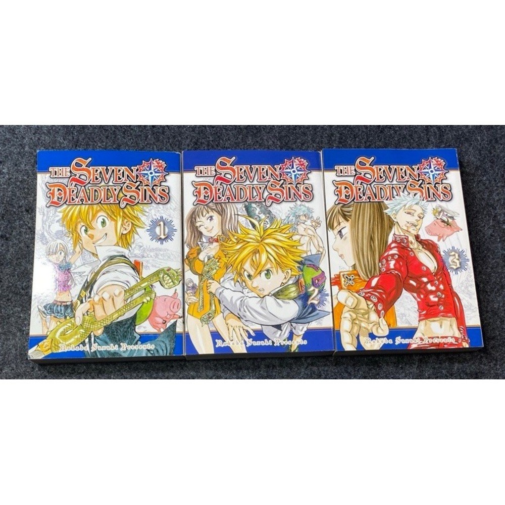 Kodansha Comics The Seven Deadly Sins Manga Set Volumes 1-3 Nakaba Suzuki Book